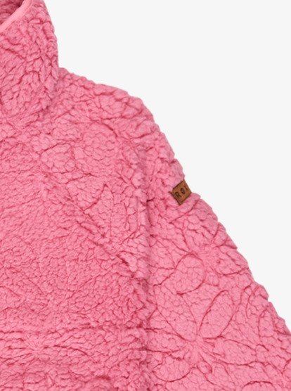 roxy, Blurry Cloud - Camisola de velo com fecho de correr para raparigas 4-16, PINK COSMOS (mlb0) Blurry Cloud - Full Zip Fleece for Girls 4-16  ERGPF03091