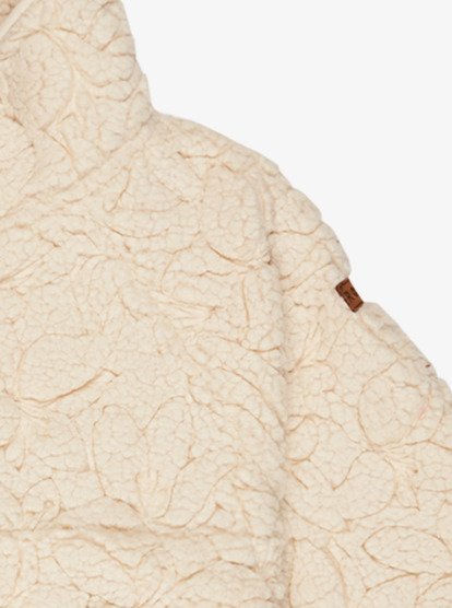 roxy, Blurry Cloud - Camisola de velo com fecho de correr para raparigas 4-16, PARCHMENT (tec0) Blurry Cloud - Full Zip Fleece for Girls 4-16  ERGPF03091