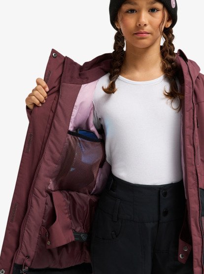 roxy, Dawnrae Parka - Technical Snow Jacket for Girls 8-16, HUCKLEBERRY (rrf0) Dawnrae Parka - Technical Snow Jacket for Girls 8-16  ERGTJ03190