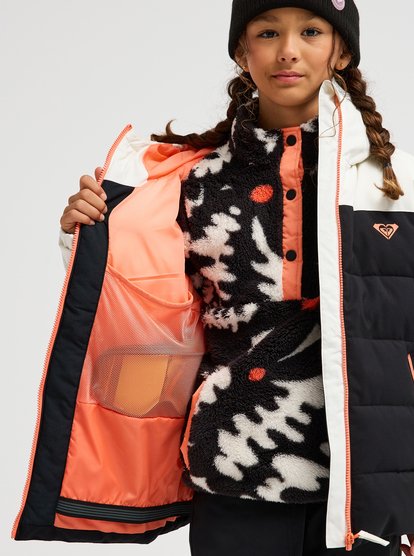 roxy, Snowyhill Puffy 10K - Technical Snow Jacket for Girls 8-16, WHISPER WHITE (wcf0) Snowyhill Puffy 10K - Technical Snow Jacket for Girls 8-16  ERGTJ03205