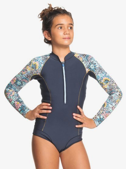 1mm Marine Bloom - Front Zip Springsuit for Girls  ERGW403020