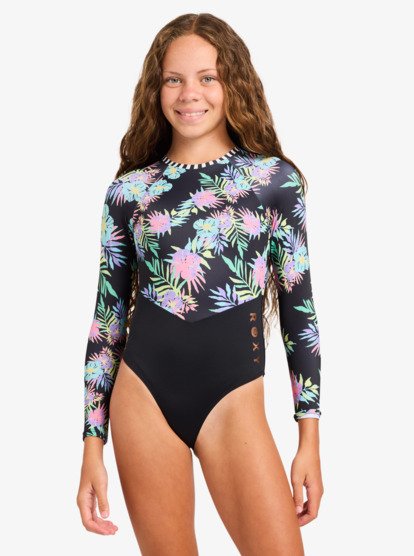 Roxy Active - Long Sleeve One-Piece Swimsuit for Girls 6-16  ERGWR03485