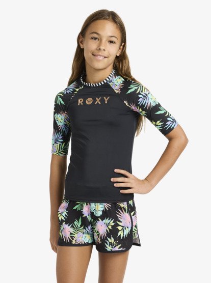 Roxy Active - Short Sleeve Rash Vest for Girls 6-16  ERGWR03486