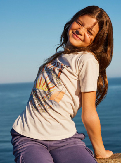 Day And Night Vintage - Short Sleeves T-shirt for Girls 4 - 16  ERGZT04073