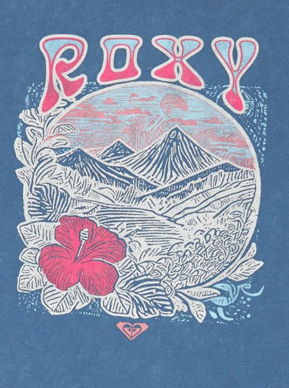 roxy, Eve Washed - T-shirt oversize pour Fille 4-16, VINTAGE INDIGO (byl0) Eve Washed - Oversized T-Shirt for Girls 4-16  ERGZT04137