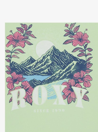 roxy, Lily Vintage - T-shirt de manga curta para raparigas 4-16, PISTACHIO GREEN (ged0) Lily Vintage - Short Sleeve T-Shirt for Girls 4-16  ERGZT04140
