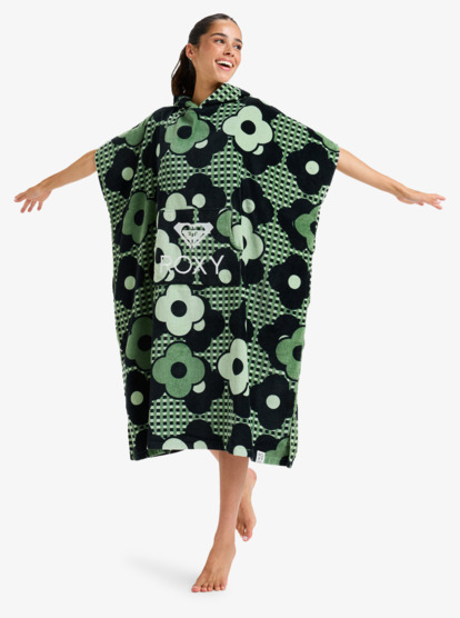 roxy, Stay Magical Printed - Poncho Handdoek voor Dames, ANTHRACITE ROXY PRO (kvj2) Stay Magical Printed - Poncho Towel for Women  ERJAA04395