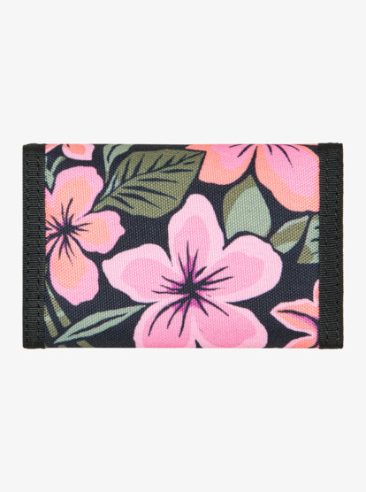 roxy, Small Beach - Portefeuille 2 volets pour Femme, ANTHRACITE FEARLESS FLORAL (kvj8) Small Beach - Bi-Fold Wallet for Women  ERJAA04401