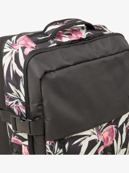 roxy, Big Souvenir - Grote Rolkoffer voor Dames, ANTHRACITE WIND SWEPT FLORAL (kvj9) Big Souvenir - Large Wheelie Suitcase for Women  ERJBL03319