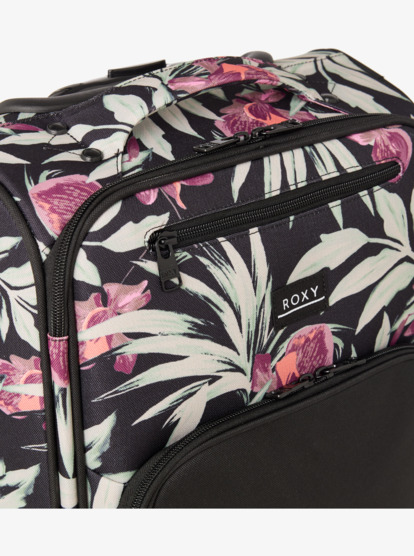 roxy, Cabin Island - Small Wheelie Suitcase for Women, ANTHRACITE WIND SWEPT FLORAL (kvj9) Cabin Island - Small Wheelie Suitcase for Women  ERJBL03325
