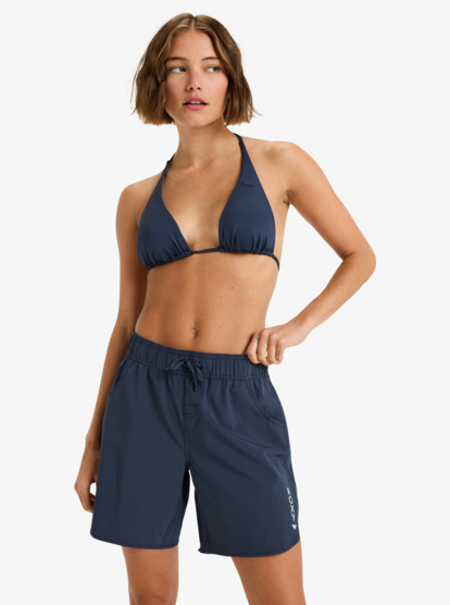 roxy, Roxy Wave 7" - Calções de banho pelo joelho para mulher, MOOD INDIGO (bsp0) Roxy Wave 7" - Board Shorts for Women  ERJBS03300