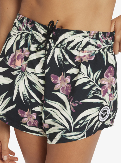 roxy, No Bad Waves Printed - Board Shorts for Women, ANTHRACITE WIND SWEPT FLORAL (kvj9) No Bad Waves Printed - Board Shorts for Women  ERJBS03328