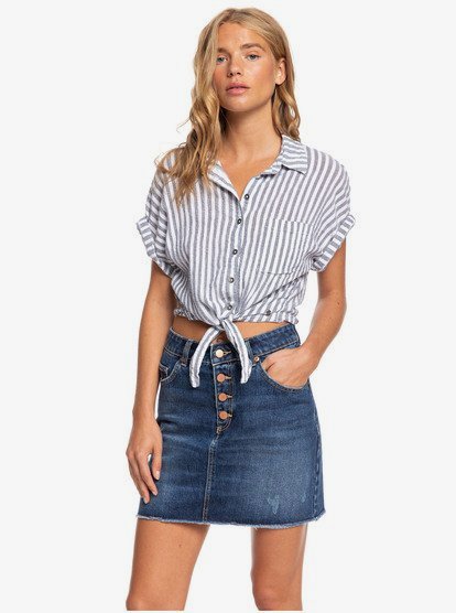 Surfing Girl Power - High Waist Denim Skirt for Women  ERJDK03015