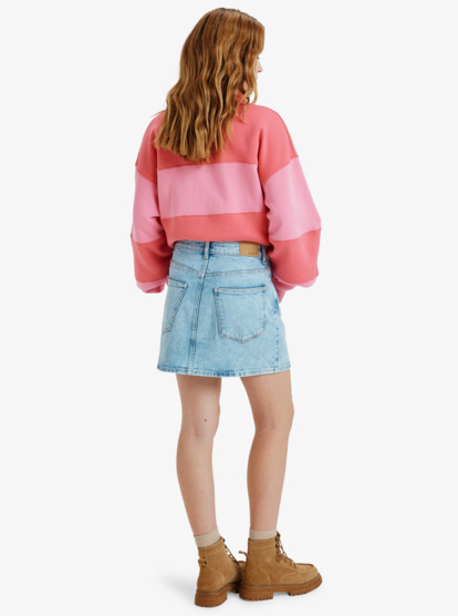 Rain Mini Skirt Beau Blue - Mini Denim Skirt for Women  ERJDK03038