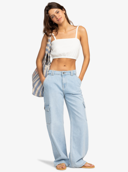 Modern Vibe Mid - Cargo Denim Trousers for Women  ERJDP03298