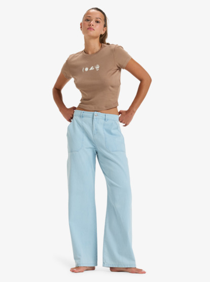 Seaside View - Cargo Denim Pants for Women  ERJDP03308