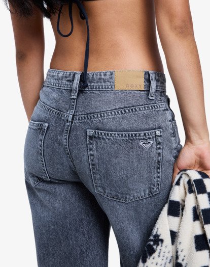 roxy, Milla Wide Leg Regular Mid - Cropped for Women, MID GREY (kph0) Milla Wide Leg Regular Mid - Cropped for Women  ERJDP03312