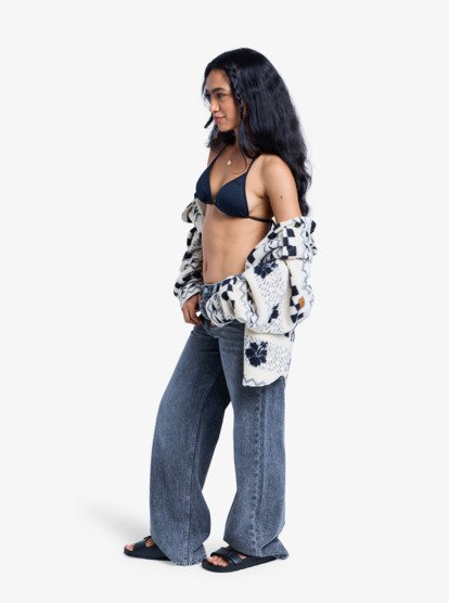 roxy, Milla Wide Leg Regular Mid - Cropped for Women, MID GREY (kph0) Milla Wide Leg Regular Mid - Cropped for Women  ERJDP03312