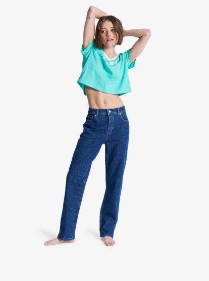 Moonrise Long Mid Ocean Blue - Straight Fit Denim Jeans for Women  ERJDP03320