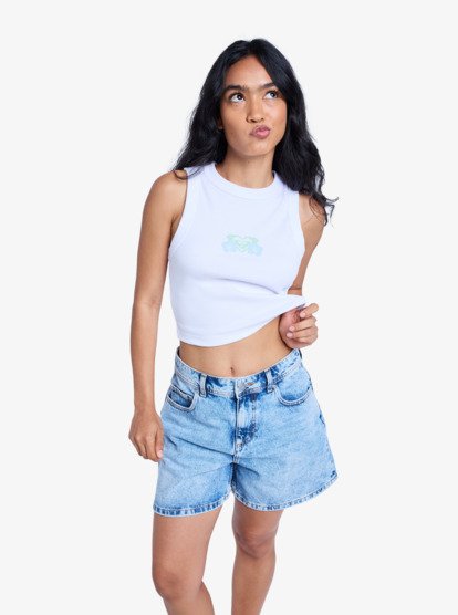 roxy, Morning Splendour - Denim Bermuda voor Dames, BEAU BLUE (bsbw) Morning Splendour - Denim Bermuda Shorts for Women  ERJDS03337