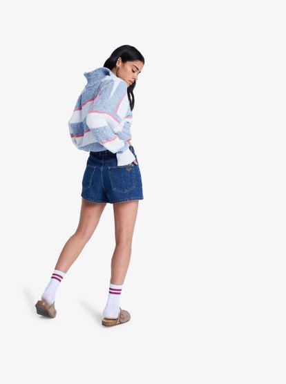 Offshore Mid Ocean Blue - Denim Shorts for Women  ERJDS03343