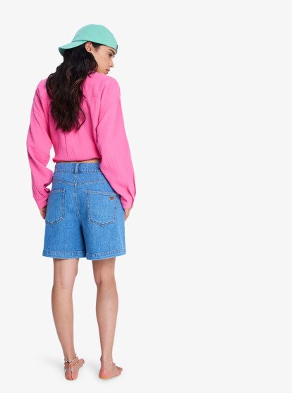 Island Hopper High Surf Wash - Denim Shorts for Women  ERJDS03344