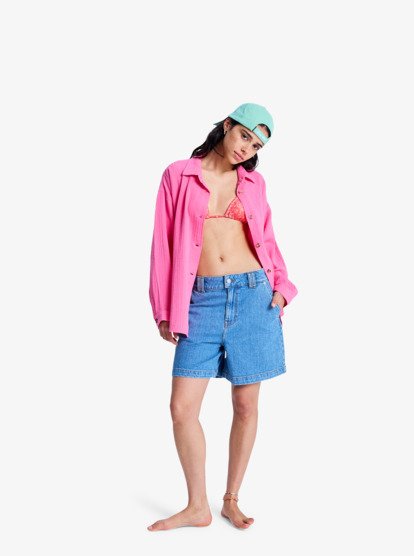 Island Hopper High Surf Wash - Denim Shorts for Women  ERJDS03344