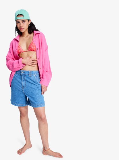 Island Hopper High Surf Wash - Denim Shorts for Women  ERJDS03344