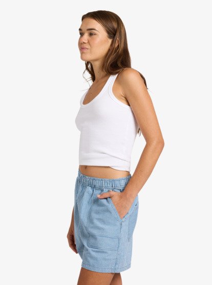 Stay Wavy Mid - Denim Shorts for Women  ERJDS03345