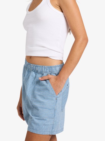 Stay Wavy Mid - Denim Shorts for Women  ERJDS03345