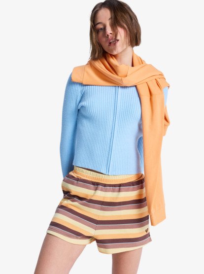 Perfect Stripe - Sweat Shorts With Side Seam Split for Women  ERJFB03493