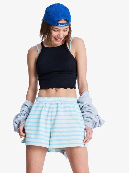 Perfect Stripe - Sweat Shorts With Side Seam Split for Women  ERJFB03493