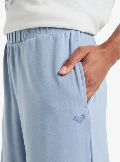 roxy, Surfing By Sunlight - Lounge joggingbroek met wijde pijp voor Dames, BLUE BLIZZARD (bkj0) Surfing By Sunlight - Lounge Wide Leg Jogger for Women  ERJFB03495