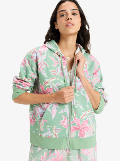 Hibiscus Island - Full Zip Hoodie for Women  ERJFT04981