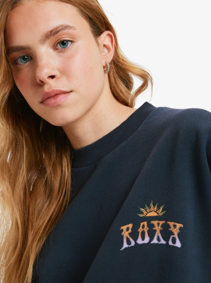 roxy, Lineup Oversized - Oversized Sweatshirt With Vintage Wash Effect for Women, ANTHRACITE (kvj0) Lineup Oversized - Oversized Sweatshirt With Vintage Wash Effect for Women  ERJFT05005