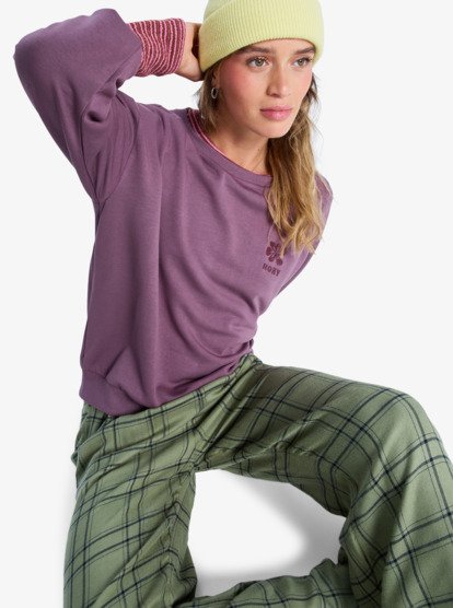 roxy, Surfing By Moonlight - Sweatshirt for Women, HUCKLEBERRY (rrf0) Surfing By Moonlight - Sweatshirt for Women  ERJFT05008