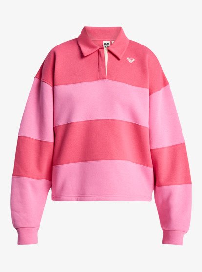 roxy, Cross Your Mind - Felpa con colletto a camicia da Donna, HONEY SUCKLE (mld0) Cross Your Mind - Shirt Collar Sweatshirt for Women  ERJFT05015