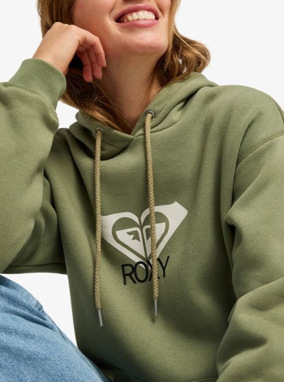 roxy, Surf Stoked Brushed Art - Sweat à capuche pour Femme, OIL GREEN (gld0) Surf Stoked Brushed Art - Hoodie for Women  ERJFT05020