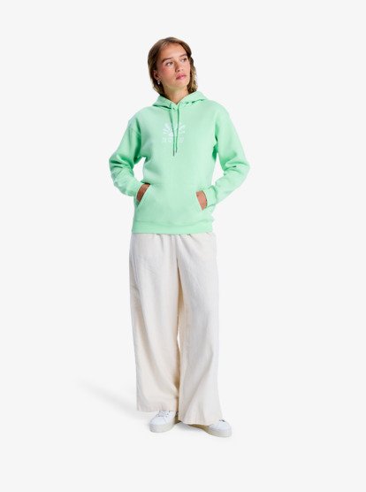 roxy, Surf Stoked Brushed Vt - Felpa con cappuccio da Donna, PISTACHIO GREEN (ged0) Surf Stoked Brushed Vt - Hoodie for Women  ERJFT05021