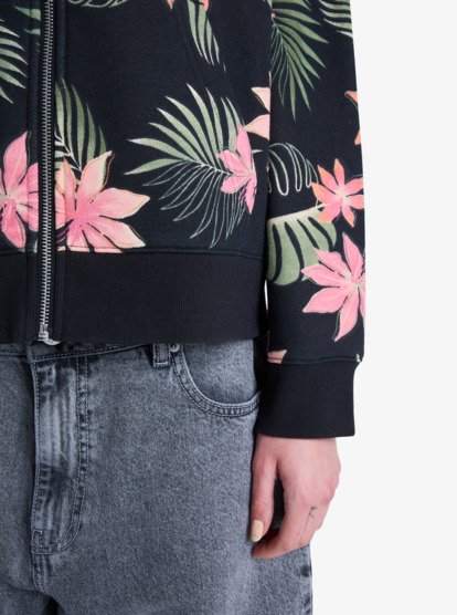 Vl Feels Right - Printed Zip Hoodie for Women  ERJFT05029