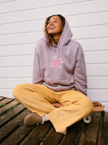 Perfect Place Brushed - Relaxed Hoodie With Vintage Artwork for Women  ERJFT05032