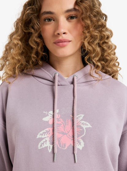 roxy, Perfect Place Brushed - Relaxed hoody met vintage illustratie voor Dames, NIRVANA (pjq0) Perfect Place Brushed - Relaxed Hoodie With Vintage Artwork for Women  ERJFT05032