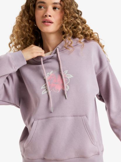 roxy, Perfect Place Brushed - Relaxed hoody met vintage illustratie voor Dames, NIRVANA (pjq0) Perfect Place Brushed - Relaxed Hoodie With Vintage Artwork for Women  ERJFT05032