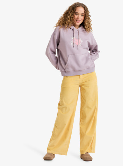 roxy, Perfect Place Brushed - Relaxed hoody met vintage illustratie voor Dames, NIRVANA (pjq0) Perfect Place Brushed - Relaxed Hoodie With Vintage Artwork for Women  ERJFT05032