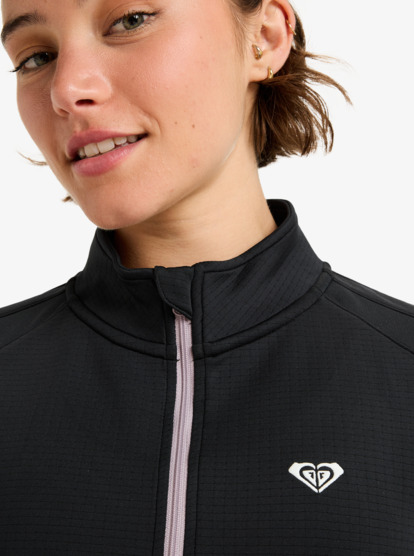 roxy, Waves Of Warmth Tech Top - Technical Long Sleeve Top for Women, ANTHRACITE (kvj0) Waves Of Warmth Tech Top - Technical Long Sleeve Top for Women  ERJFT05033