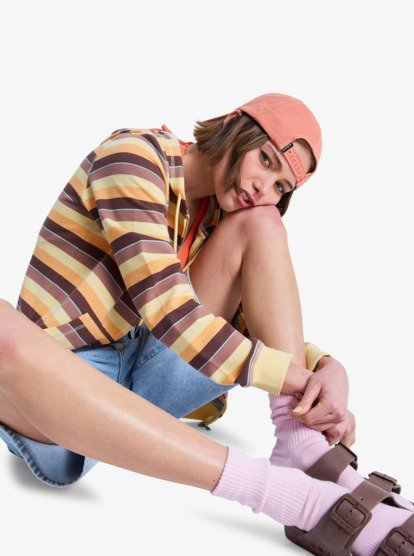 Perfect Stripe - Striped Zip Hoodie for Women  ERJFT05041