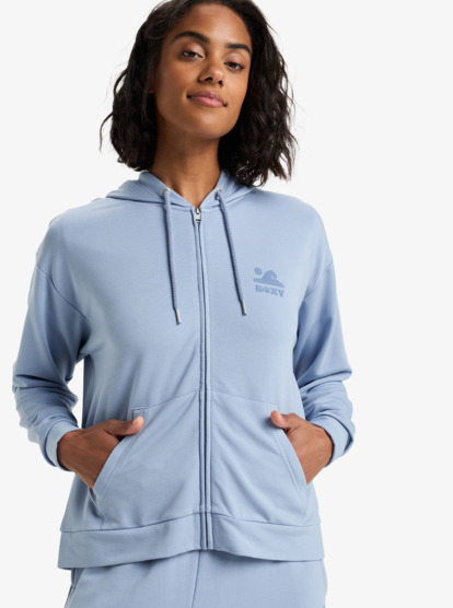 Surfing By Daylight Full Zip - Modal Blend Zip Hoodie for Women  ERJFT05048