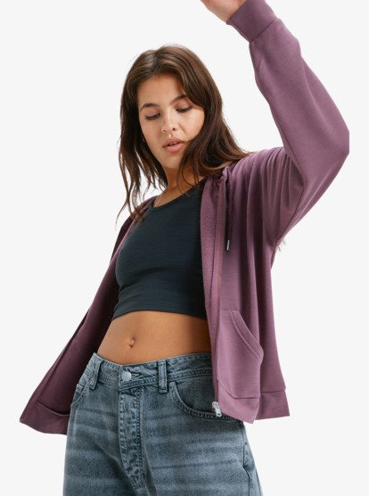 Surfing By Daylight Full Zip - Modal Blend Zip Hoodie for Women  ERJFT05048