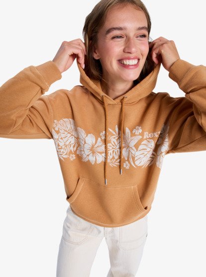 roxy, Perfect Place - Hoody met relaxed fit voor Dames, ALMOND (cmd0) Perfect Place - Relaxed Hoodie for Women  ERJFT05049