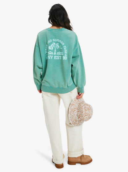 roxy, Lineup - Sweatshirt for Women, DEEP GRASS GREEN (gmy0) Lineup - Sweatshirt for Women  ERJFT05050